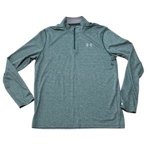 Under Armour Green Lightweight Quarter-Zip Jacket Lightweight Heatgear Loose